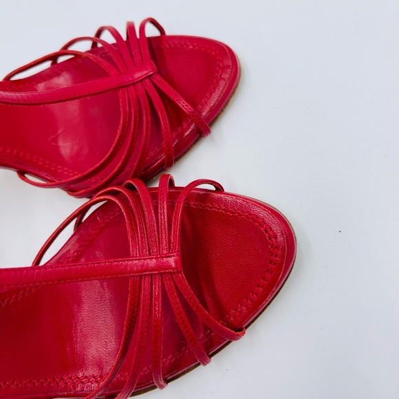Ralph Lauren Purple Label Multi T-strap Heels Red 5.5 - Picture 5 of 10